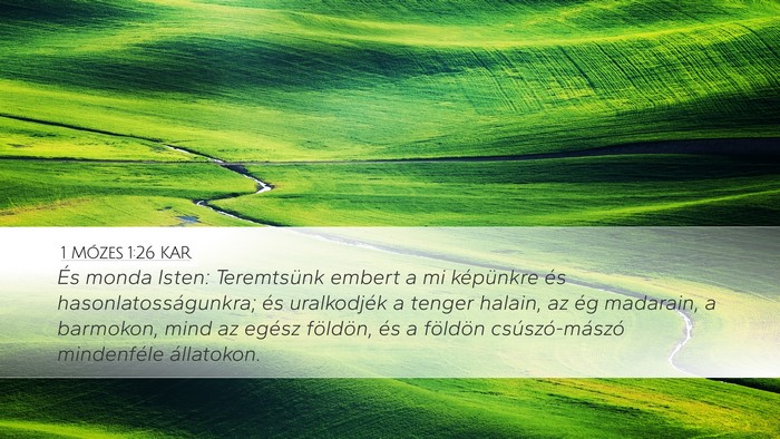 1 Mózes 1:26 KAR Bible Verse Image