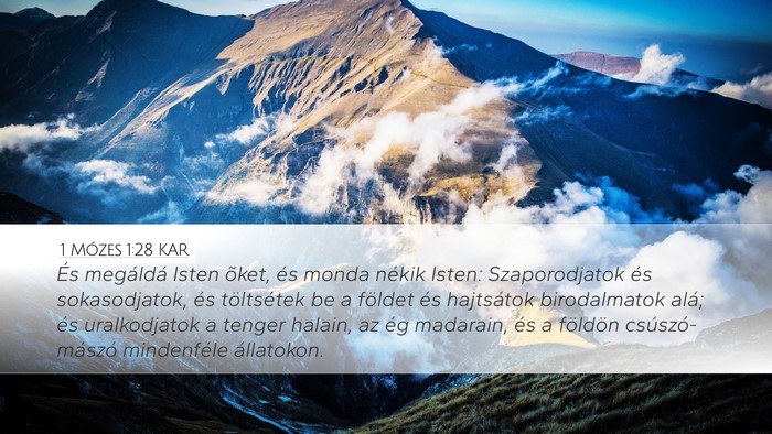 1 Mózes 1:28 KAR Bible Verse Image