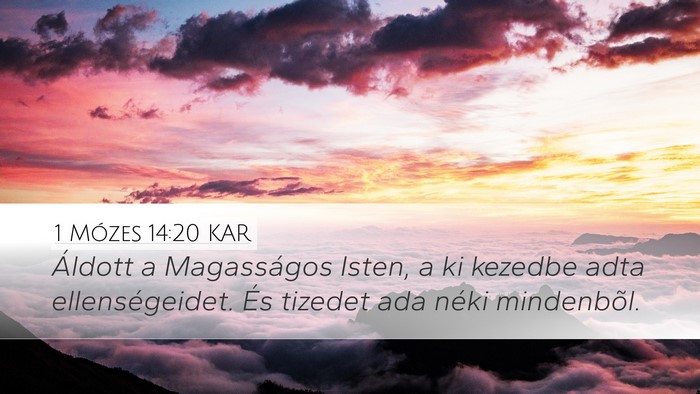 1 Mózes 14:20 KAR Bible Verse Image