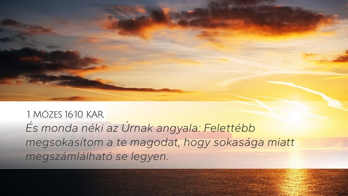 1 Mózes 16:10 KAR Bible Verse Image