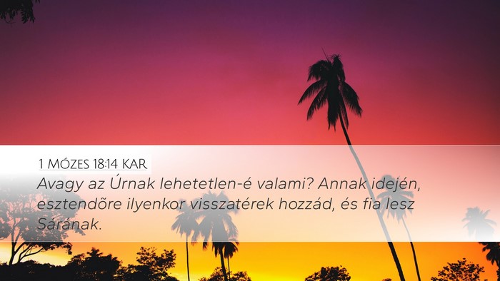 1 Mózes 18:14 KAR Bible Verse Image