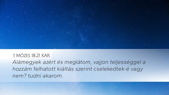 1 Mózes 18:21 KAR Bible Verse Image