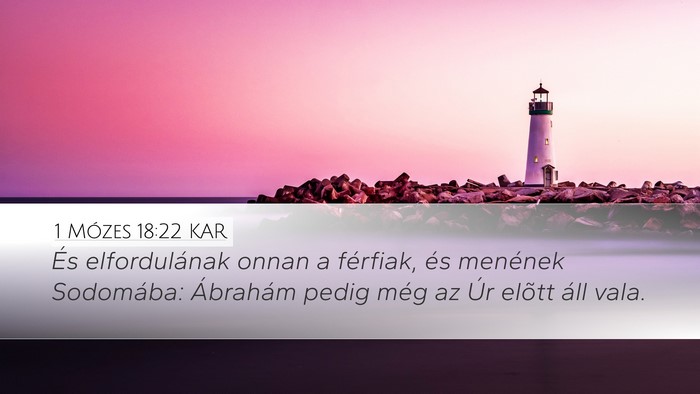 1 Mózes 18:22 KAR Bible Verse Image