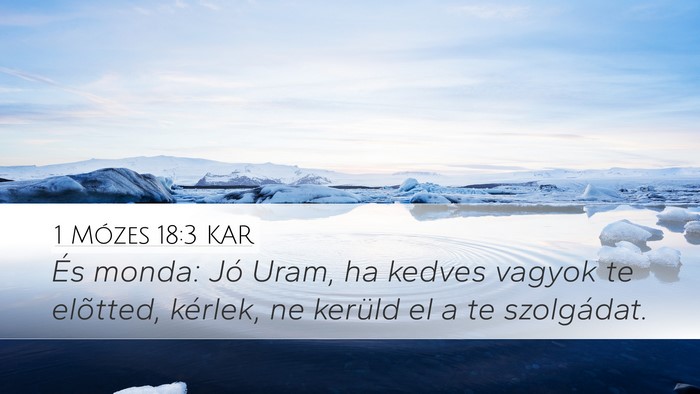 1 Mózes 18:3 KAR Bible Verse Image