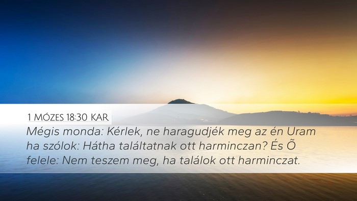 1 Mózes 18:30 KAR Bible Verse Image