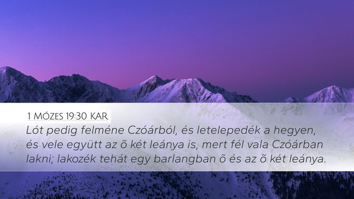 1 Mózes 19:30 KAR Bible Verse Image