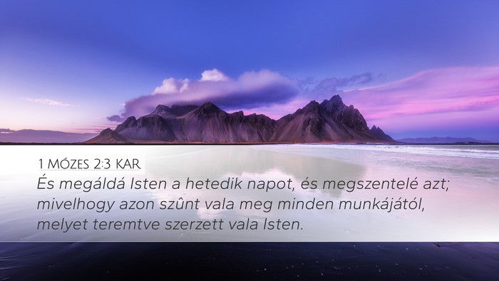 1 Mózes 2:3 KAR Bible Verse Image