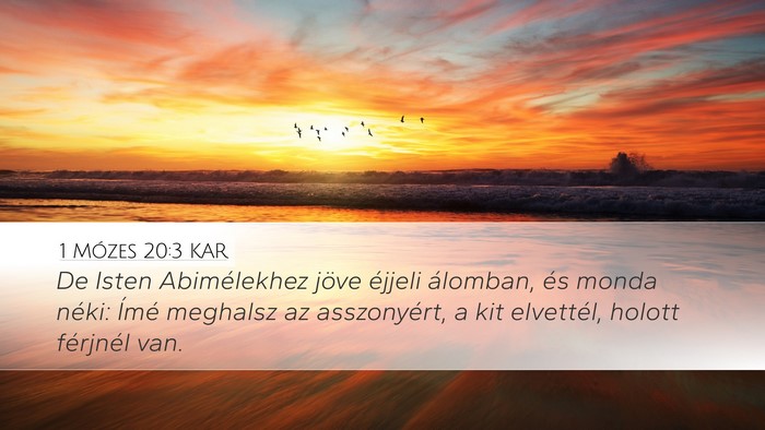 1 Mózes 20:3 KAR Bible Verse Image