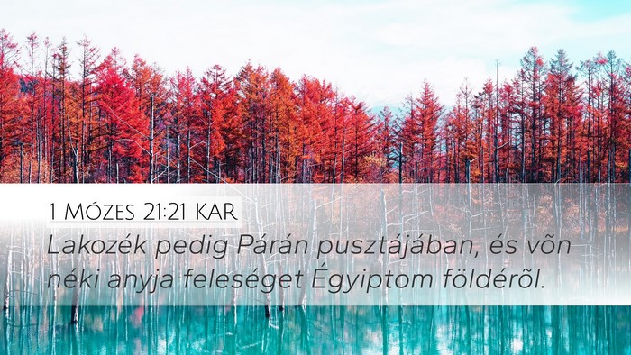 1 Mózes 21:21 KAR Bible Verse Image