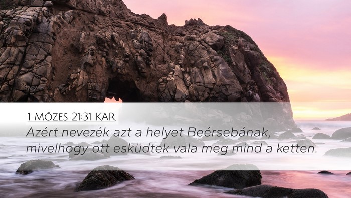 1 Mózes 21:31 KAR Bible Verse Image