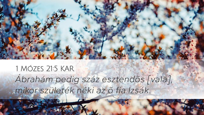 1 Mózes 21:5 KAR Bible Verse Image