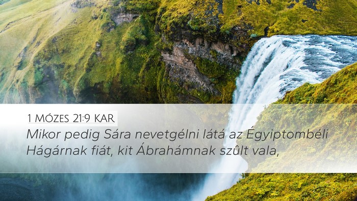 1 Mózes 21:9 KAR Bible Verse Image