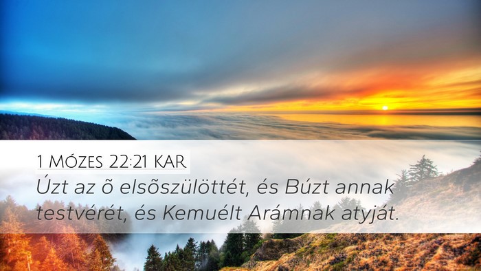 1 Mózes 22:21 KAR Bible Verse Image