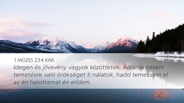 1 Mózes 23:4 KAR Bible Verse Image
