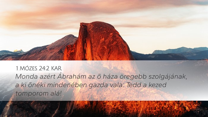 1 Mózes 24:2 KAR Bible Verse Image