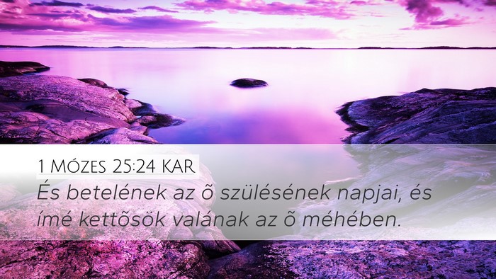 1 Mózes 25:24 KAR Bible Verse Image