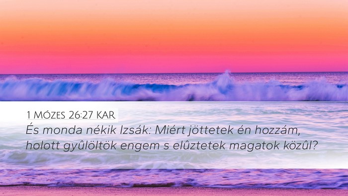 1 Mózes 26:27 KAR Bible Verse Image