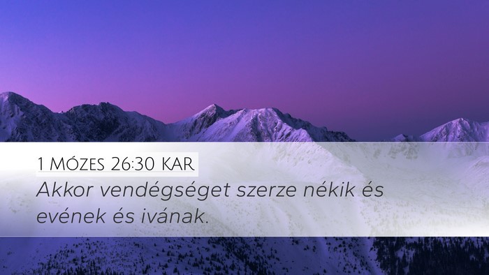 1 Mózes 26:30 KAR Bible Verse Image