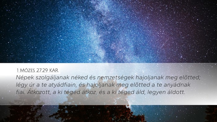 1 Mózes 27:29 KAR Bible Verse Image