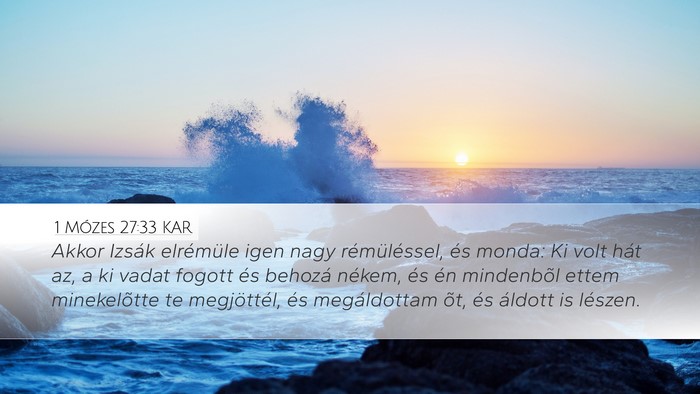 1 Mózes 27:33 KAR Bible Verse Image