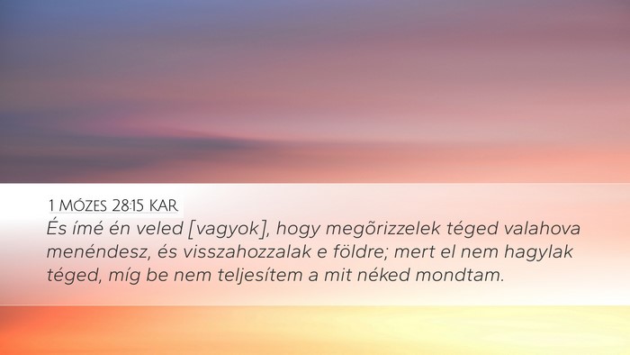 1 Mózes 28:15 KAR Bible Verse Image