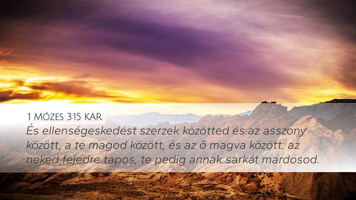 1 Mózes 3:15 KAR Bible Verse Image