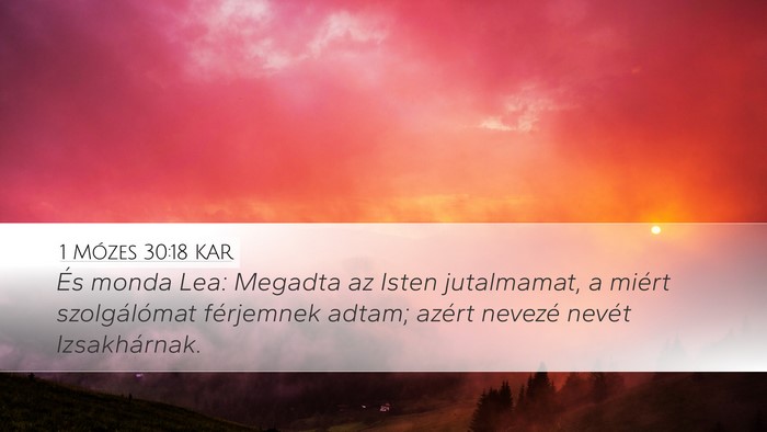 1 Mózes 30:18 KAR Bible Verse Image