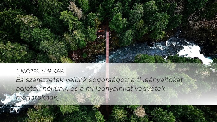 1 Mózes 34:9 KAR Desktop Wallpaper - És szerezzetek velünk sógorságot: a ti - Desktop Bible Verse Wallpaper