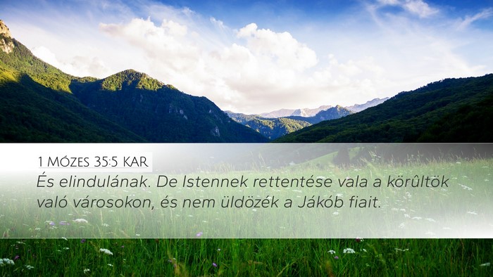1 Mózes 35:5 KAR Bible Verse Image