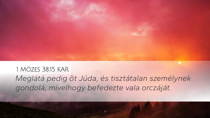 1 Mózes 38:15 KAR Bible Verse Image