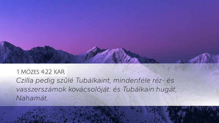 1 Mózes 4:22 KAR Bible Verse Image