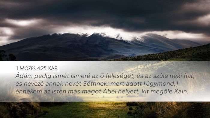 1 Mózes 4:25 KAR Bible Verse Image