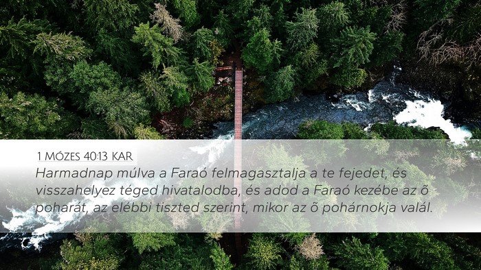 1 Mózes 40:13 KAR Bible Verse Image