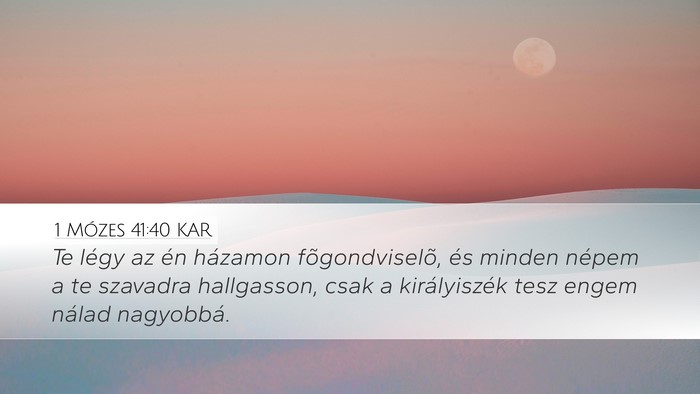 1 Mózes 41:40 KAR Bible Verse Image