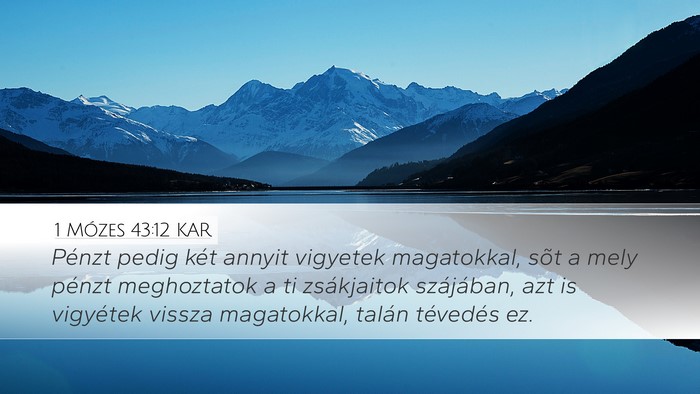 1 Mózes 43:12 KAR Bible Verse Image