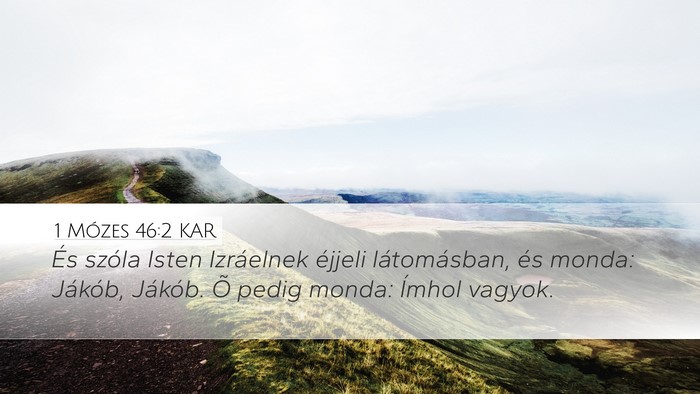 1 Mózes 46:2 KAR Bible Verse Image