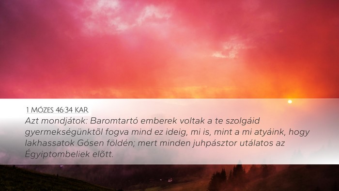 1 Mózes 46:34 KAR Bible Verse Image