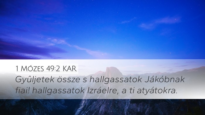 1 Mózes 49:2 KAR Bible Verse Image