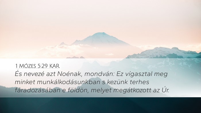 1 Mózes 5:29 KAR Bible Verse Image