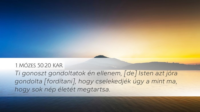 1 Mózes 50:20 KAR Bible Verse Image