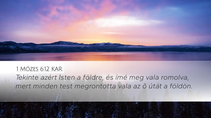 1 Mózes 6:12 KAR Bible Verse Image