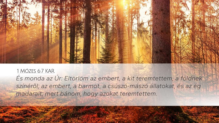 1 Mózes 6:7 KAR Bible Verse Image