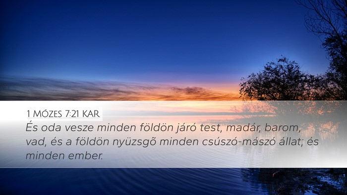 1 Mózes 7:21 KAR Bible Verse Image
