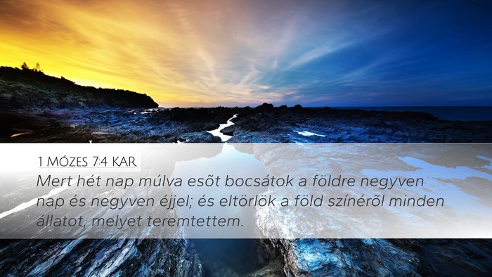 1 Mózes 7:4 KAR Bible Verse Image