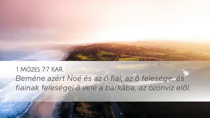 1 Mózes 7:7 KAR Bible Verse Image