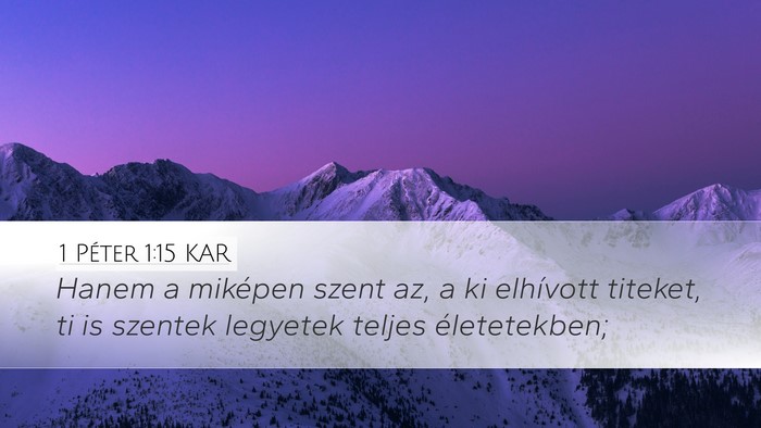 1 Péter 1:15 KAR Bible Verse Image