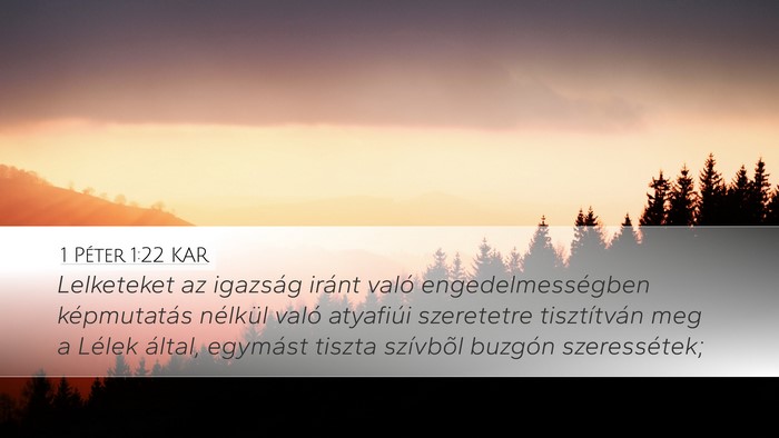 1 Péter 1:22 KAR Bible Verse Image