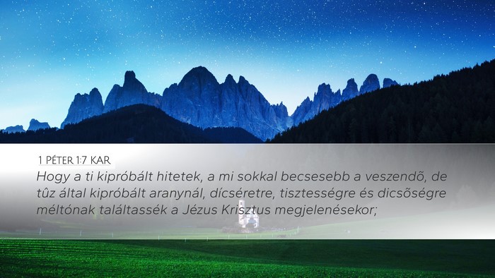 1 Péter 1:7 KAR Bible Verse Image