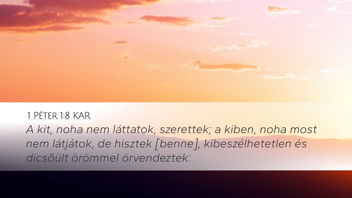 1 Péter 1:8 KAR Bible Verse Image