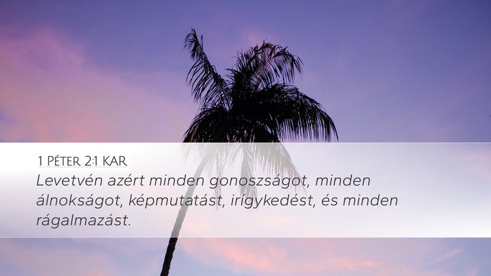 1 Péter 2:1 KAR Desktop Wallpaper - Levetvén azért minden gonoszságot, minden - Desktop Bible Verse Wallpaper